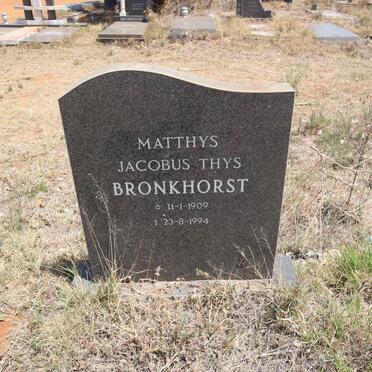 BRONKHORST Matthys Jacobus 1909-1994