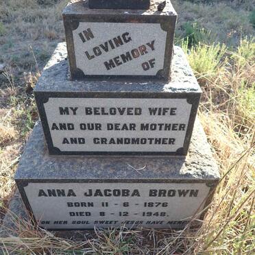 BROWN Anna Jacoba 1876-1948
