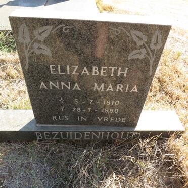BEZUIDENHOUT Elizabeth Anna Maria 1910-1990