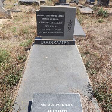 BOONZAAIER Gysbert Nicolaas 1925-2006 & Catharina Elizabeth Magretha 1929-1997