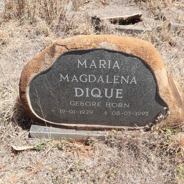 DIQUE Maria Magdalena nee HORN 1929-1995