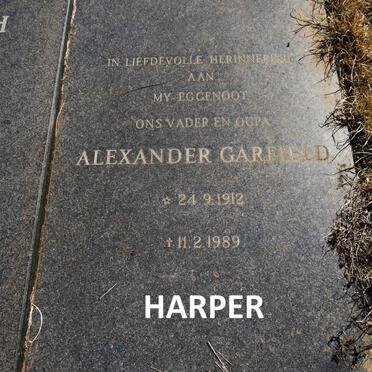 HARPER Alexander Garfield 1912-1989