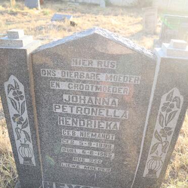 HEYSTEK Johanna Petronella Hendrieka nee NIEMANDT 1898-1965