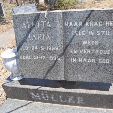 MULLER Aletta Maria 1899-1995