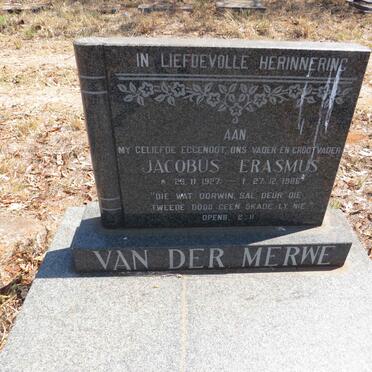 MERWE Jacobus Erasmus, van der 1927-1986