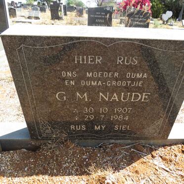NAUDE G.M. 1907-1984