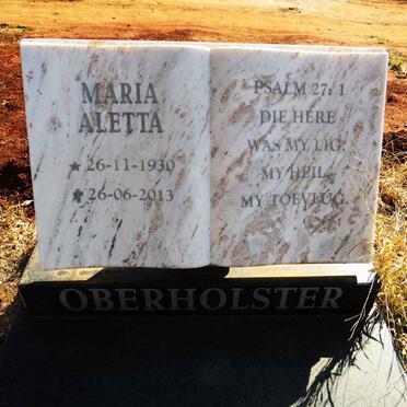 OBERHOLSTER Maria Aletta 1930-2013