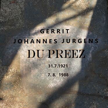 PREEZ Gerrit Johannes Jurgens, du 1921-1988
