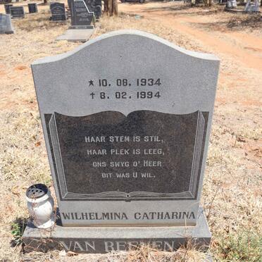 REENEN Wilhelmina Catharina, van 1934-1994