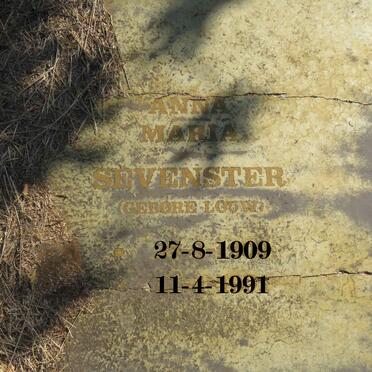 SEVENSTER Anna Maria nee LOUW 1909-1991