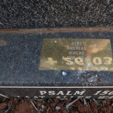 VIVIERS Gert Andreas 1955-2017