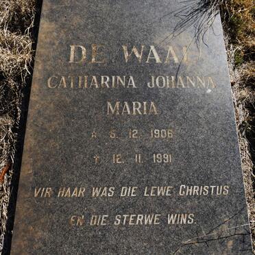 WAAL Catharina Johanna Maria, de 1906-1991