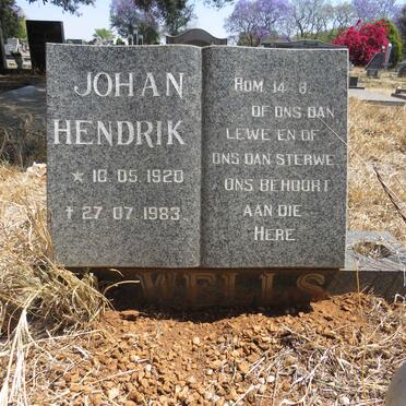 WELLS Johan Hendrik 1920-1983