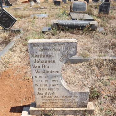 WESTHUIZEN Marthinus Johannes, van der 1931-1995