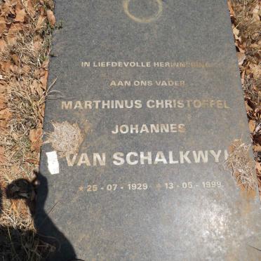 SCHALKWYK Marthinus Christoffel Johannes, van 1929-1999