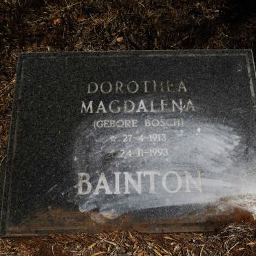 BAINTON Dorothea Magdalena nee BOSCH 1913-1993