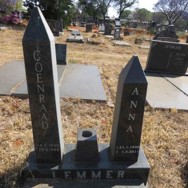 LEMMER Coenraad 1930-1988 & Anna 1939-2011