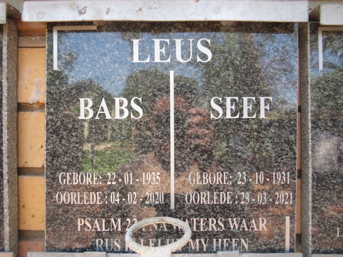 LEUS Seef 1931-2021 & Babs 1935-2020