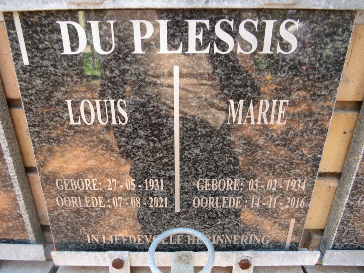 PLESSIS Louis, du 1931-2021 & Marie 1934-2016