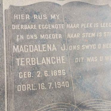 TERBLANCHE Magdalena J. 1896-1940