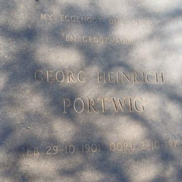 PORTWIG Georg Heinrich 1901-197?