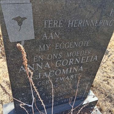 PRINSLOO Anna Cornelia Jacomina nee ZWARTS 1932-1976