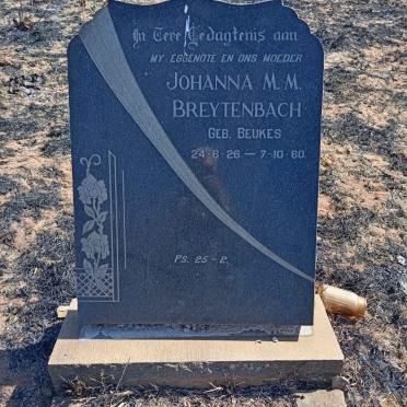 BREYTENBACH Johanna M.M. nee BEUKES 1926-1960