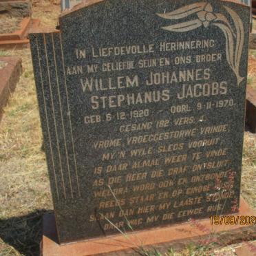JACOBS Willem Johannes Stephanus 1920-1970