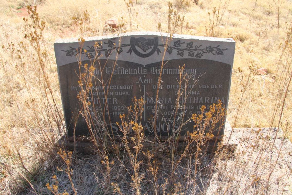 SOFIANOS Pieter 1869-1960 & Maria Catharina DU PLESSIS 18??-1974