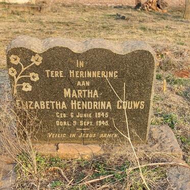 GOUWS Martha Elizabetha Hendrina 1945-1945