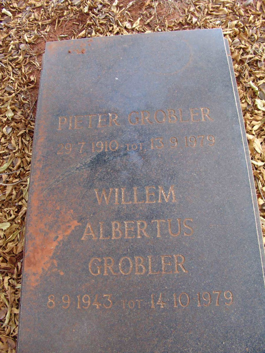 GROBLER Pieter 1910-1979 :: GROBLER Willem Albertus 1943-1979