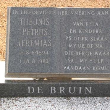BRUIN Theunis Petrus Jeremias, de 1894-1982