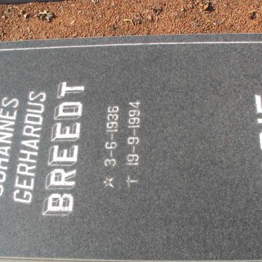 BREEDT Jacob Johannes Gerhardus 1936-1994