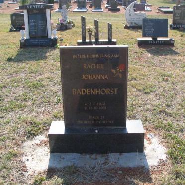 BADENHORST Rachel Johanna 1930-2003