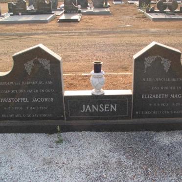 JANSEN Christoffel Jacobus 1906-1987 &amp; Elizabeth Magdalena 1910-1989