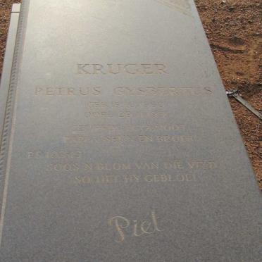 KRUGER Petrus Gysbertus 1950-1986