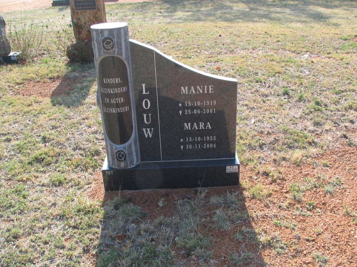 LOUW Manie 1919-2001 & Mara 1925-2004