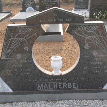 MALHERBE Hermanus Johannes Petrus 1900-1985 &amp; Anna Barbara 1906-1995
