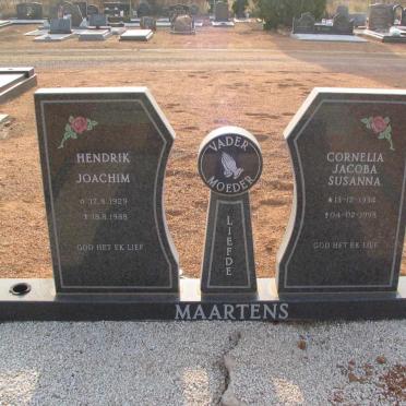 MAARTENS Hendrik Joachim 1929-1988 &amp; Cornelia Jacoba Susanna 1934-1998
