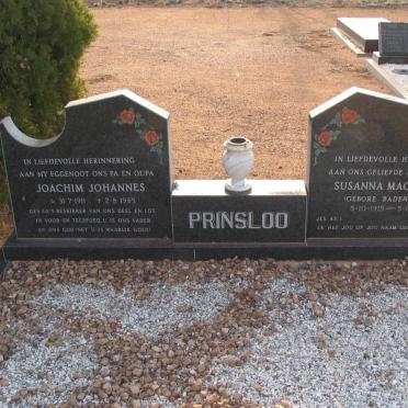 PRINSLOO Joachim Johannes 1911-1985 &amp; Susanna Magdalena BADENHORST 1915-1994