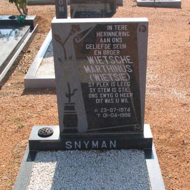 SNYMAN Wietsche Marthinus 1974-1996