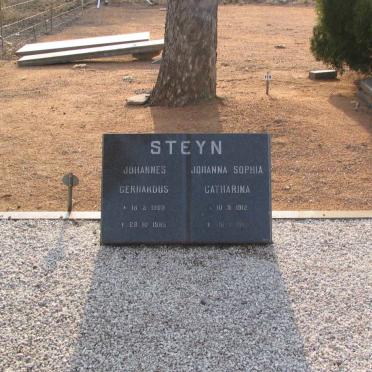 STEYN Johannes Gerhardus 1909-1985 &amp; Johanna Sophia Catharina 1912-19??