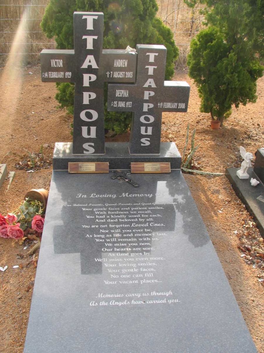 TTAPPOUS Victor Andrew 1929-2003 & Despina 1933-2008