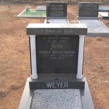 WEYER Frederick Wilhelm Christian 1944-1984