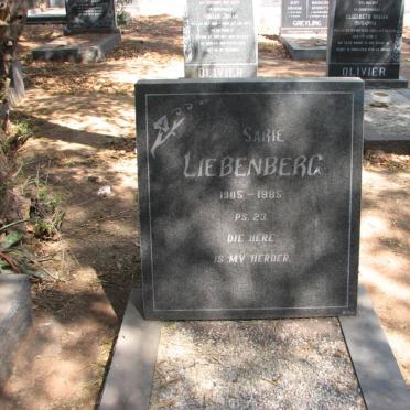 LIEBENBERG Sarie 1905-1985