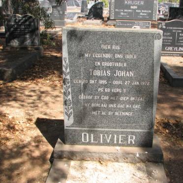 OLIVIER Tobias Johan 1895-1972