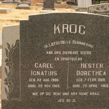 KROG Carel Ignatuis 1906-1969 &amp; Hester Dorethea 1908-1969