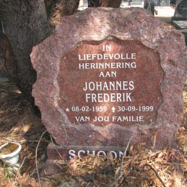 SCHOONBEE Johannes Fredrik 1959-1999
