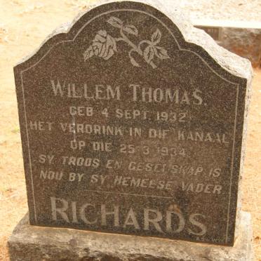 RICHARDS Willem Thomas 1932-1934