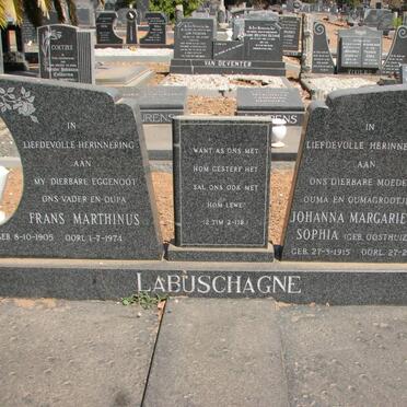 LABUSCHAGNE Frans Marthinus 1905-1974 &amp; Johanna Margarietha Sophia OOSTHUIZEN 1915-1992